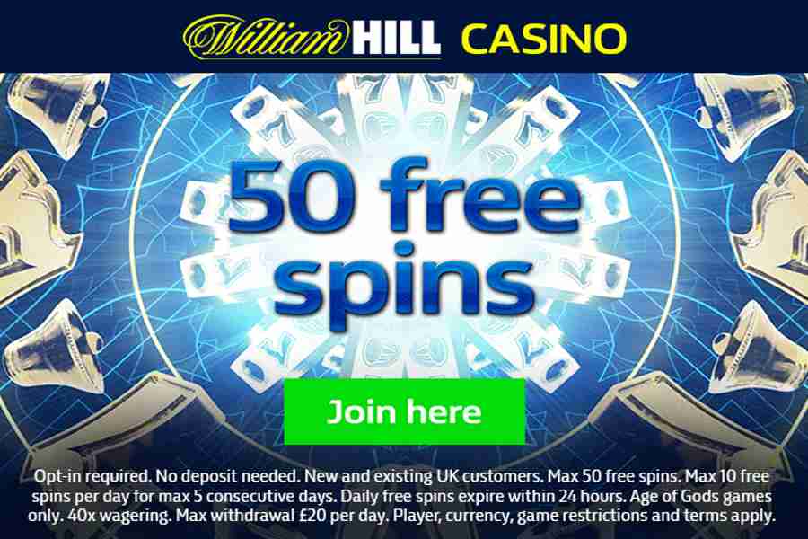William hill casino bonus code no deposit
